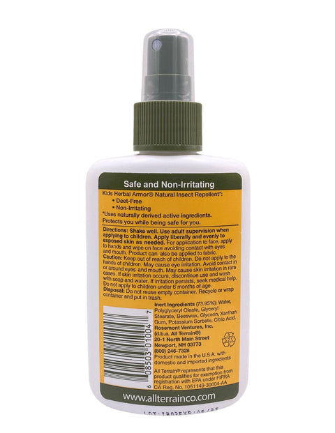 Kids Herbal Armor® DEET-Free, Natural* Insect Repellent, Pump Spray 4oz. - Most Popular Size